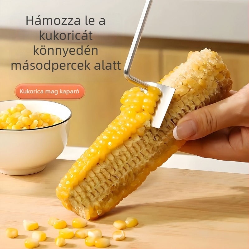 Kézi kukorica hámozó rozsdamentes acélból, háztartási konyhai eszköz