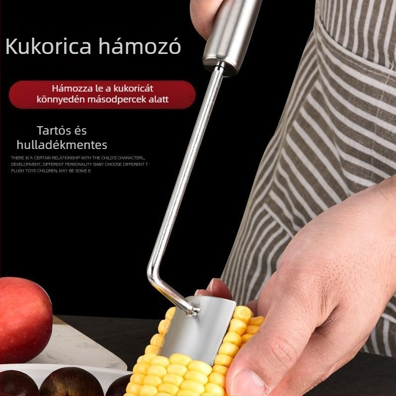 Kézi kukorica hámozó rozsdamentes acélból, háztartási konyhai eszköz