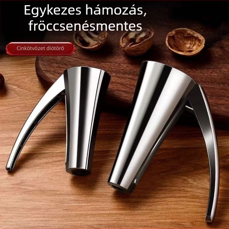 Többfunkciós diónyitó és héjleválasztó eszköz tölcsér alakú kialakítással