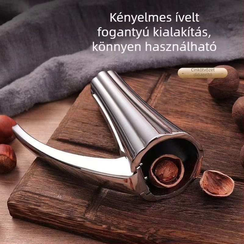 Többfunkciós diónyitó és héjleválasztó eszköz tölcsér alakú kialakítással