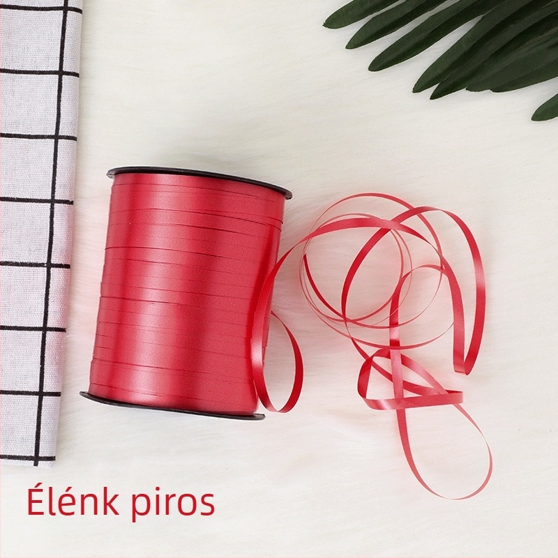 Héliumos lufikhoz való egyszínű szalagok – kötésszalagok balonokhoz, több színű készlet
