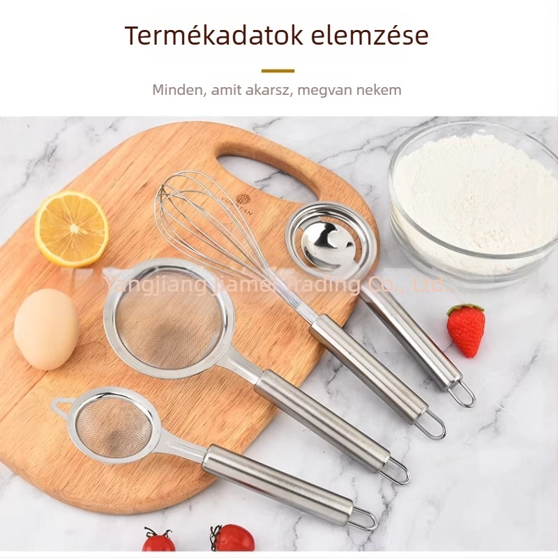 Rozsdamentes acél tojásfehérje szeparáló és szűrő – konyhai eszköz bébiételekhez