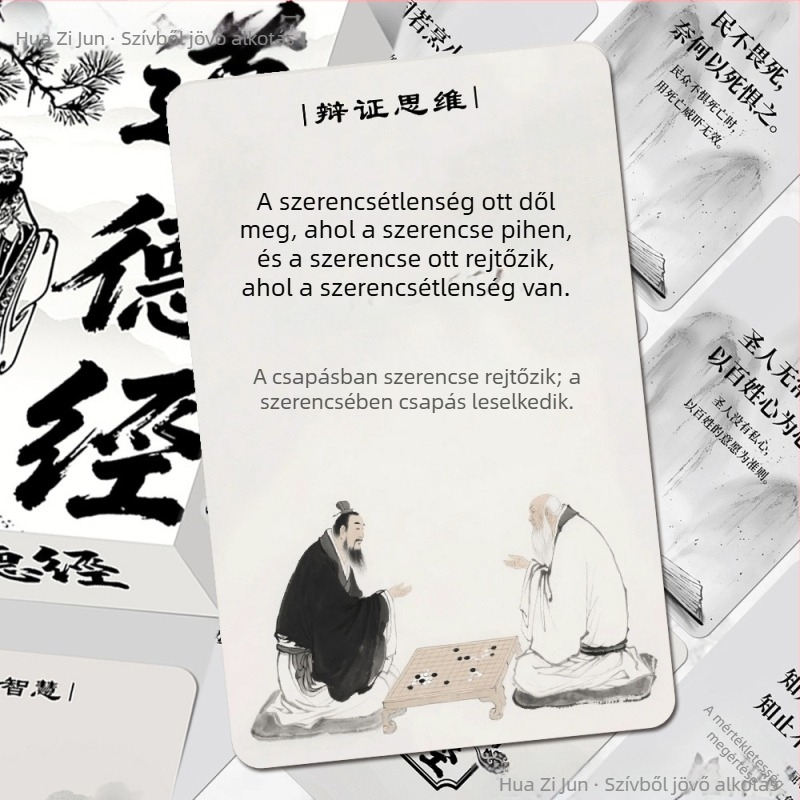 55 Tao Te Ching mini kártya – inspiráló bölcsesség a tiszta gondolkodáshoz és személyes fejlődéshez