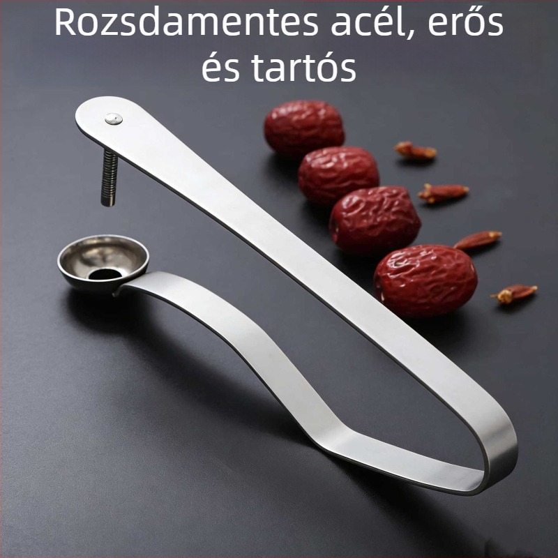 Rozsdamentes acél datolya magkivágó, konyhai eszköz