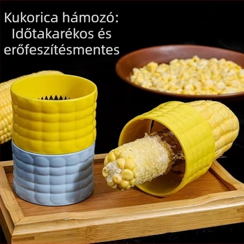 Kompakt kézi kukoricahámozó rozsdamentes acélból, forgó szeparátorral