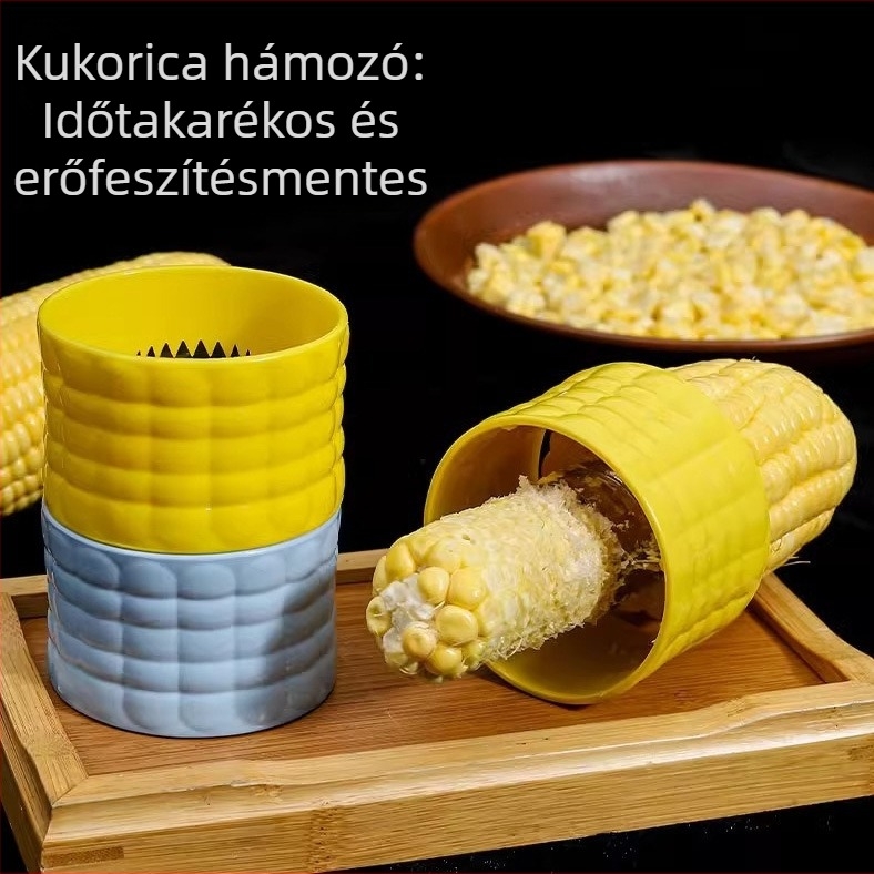 Kompakt kézi kukoricahámozó rozsdamentes acélból, forgó szeparátorral