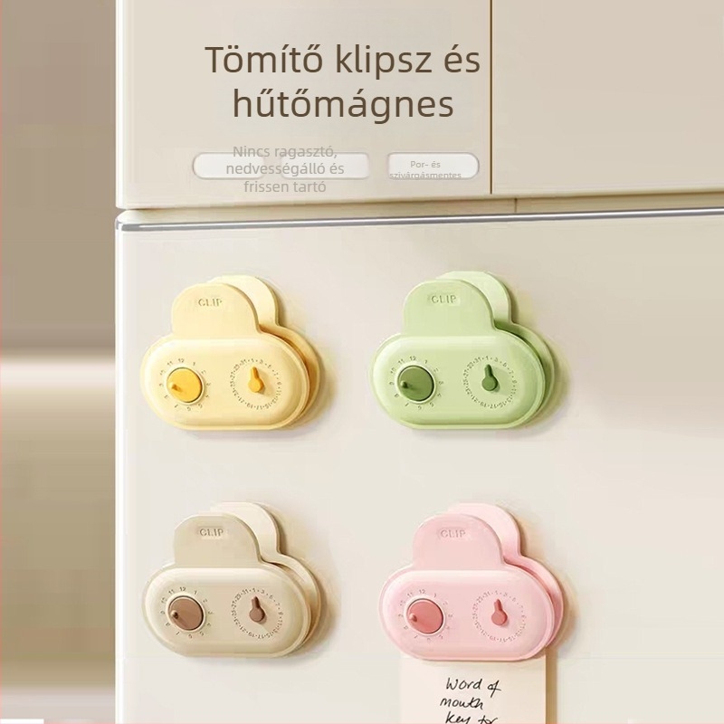 Otthoni használatra tervezett luxus mágneses záróklippek, kreatív és esztétikus nasik lezárására a konyhában