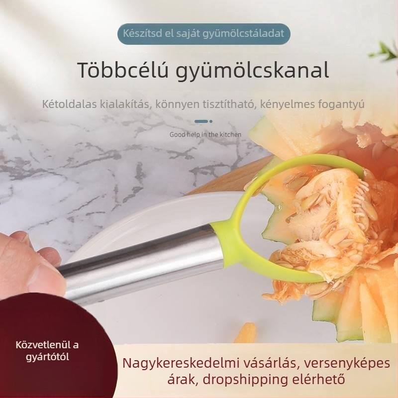 Gyümölcsmag-eltávolító és pulpaszeparáló készlet dinnyéhez és cantaloupához