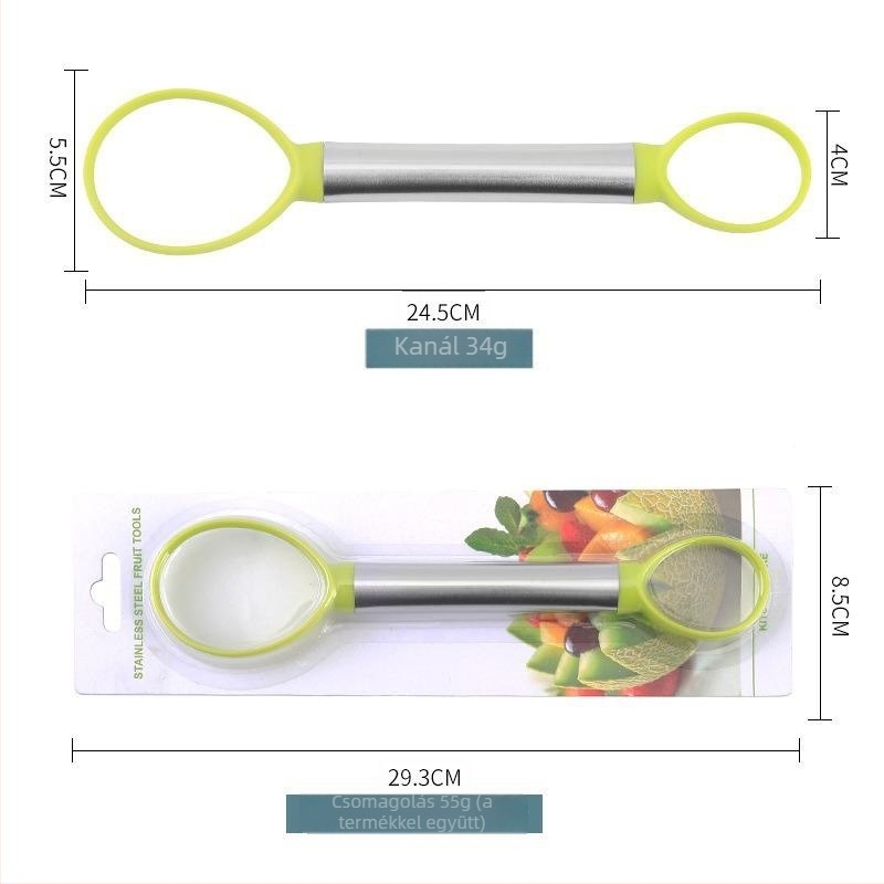 Gyümölcsmag-eltávolító és pulpaszeparáló készlet dinnyéhez és cantaloupához