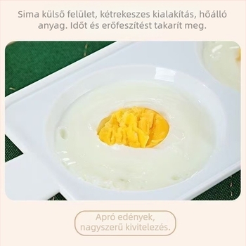 Mikrohullámú sütőhöz készült tojásgőzítő, konyhai tojás-pároló forma, két rekeszes omlett forma