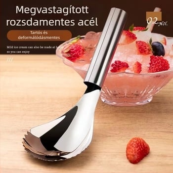 Rozsdamentes acélból készült többfunkciós jég- és tökkanál mag-eltávolítóval és pulpa szeparátorral