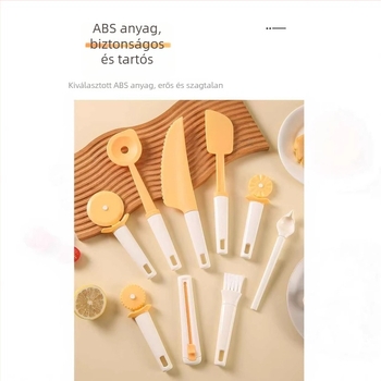 9 részes süteménykészlet: kaparó, olaj ecset, spatula, díszítő kanál, nyújtófa, vágó