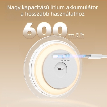 Hálószobai éjszakai lámpa szenzoros, beépített 600 mAh akkumulátor, szemvédő fény, bébi etetéséhez