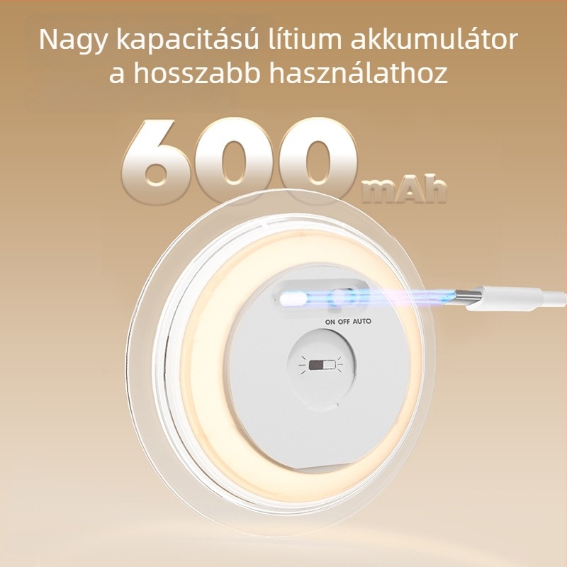 Hálószobai éjszakai lámpa szenzoros, beépített 600 mAh akkumulátor, szemvédő fény, bébi etetéséhez