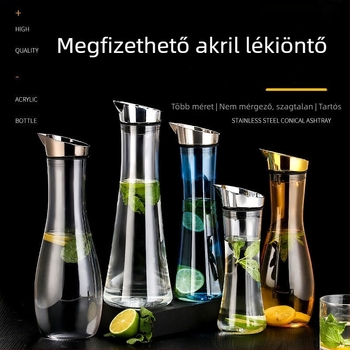 Bárban használható akril kancsó gyümölcsléhez és vízhez, nagy kapacitású, hőálló, vastag műanyag