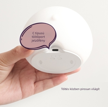 Bobao szilikon éjszakai lámpa, USB töltés, aurora fény, 16 színopció, állat alakú érintéses lámpa, minimalist dizájn