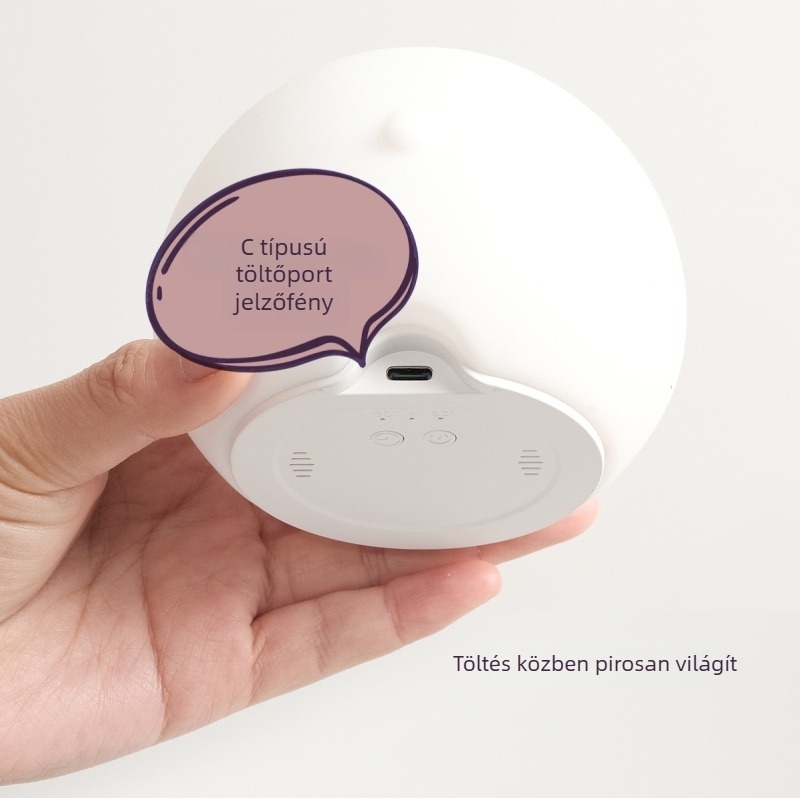 Bobao szilikon éjszakai lámpa, USB töltés, aurora fény, 16 színopció, állat alakú érintéses lámpa, minimalist dizájn