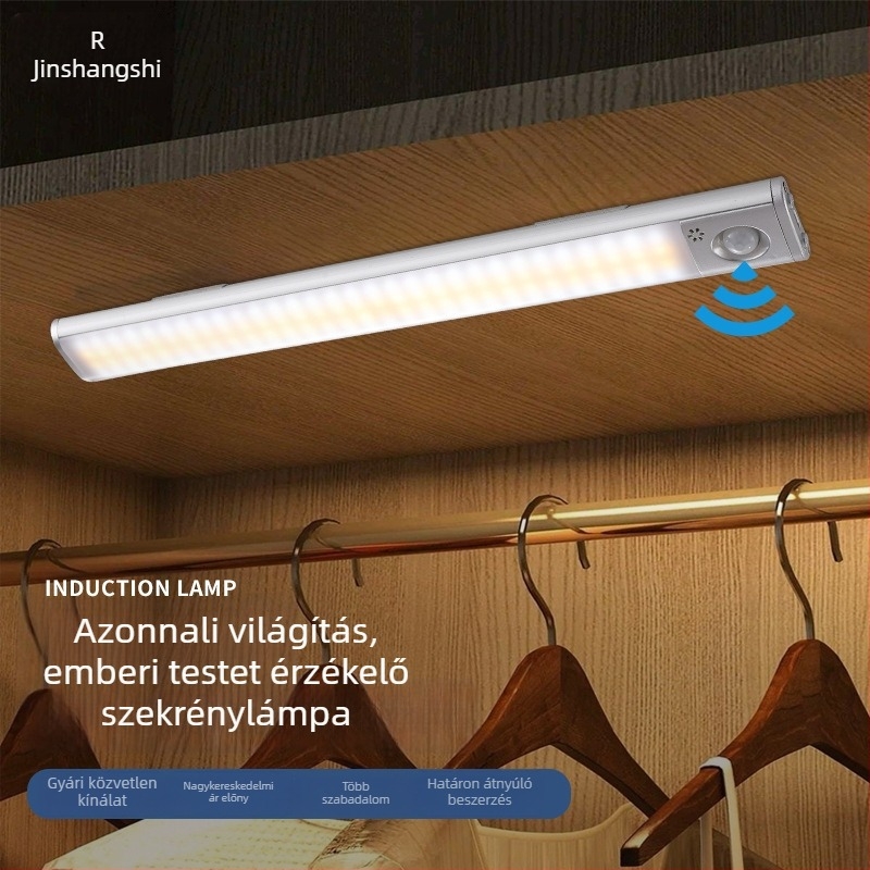 Háromszínű mozgásérzékelős szekrénylámpa USB-töltéssel, vezeték nélküli, borospincehez