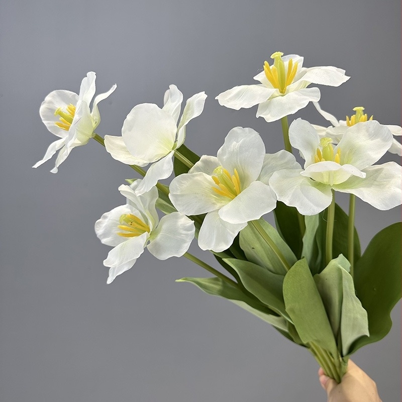 Selyemből készült tulipán – mesterséges virág, nagy virág, otthoni dekorációhoz, fotórekvizitként és esküvői díszítéshez.