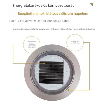 Napelemes LED földalatti lámpa kültéri tájvilágításhoz – medence, gyep és tér, IP68 vízálló beépített lámpa