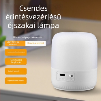 Multifunkciós LED éjjeli lámpa szemvédelem, USB töltés, érintéses kapcsolóval, éjjeli asztali lámpa, lágy hangulatvilágítás