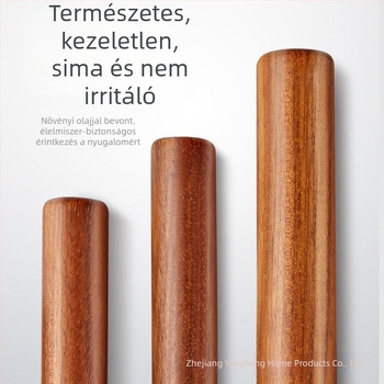 Természetes klasszikus fa nyújtófa ebonyfa, lakkozás nélkül, tömörfa, otthoni sütéshez