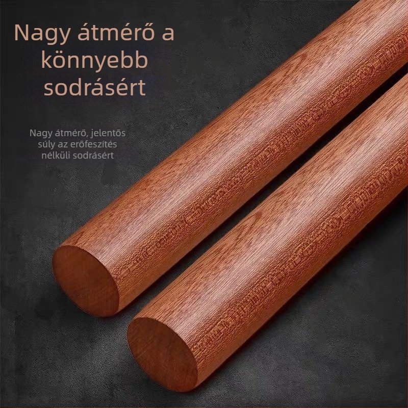 Természetes klasszikus fa nyújtófa ebonyfa, lakkozás nélkül, tömörfa, otthoni sütéshez