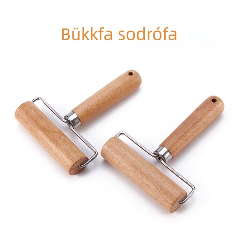 GMZ 004 Tömbfa tésztagörgő – egykezes, erőfeszítés-mentes, modern minimalist dizájn, tésztákhoz és töltött tésztalapokhoz