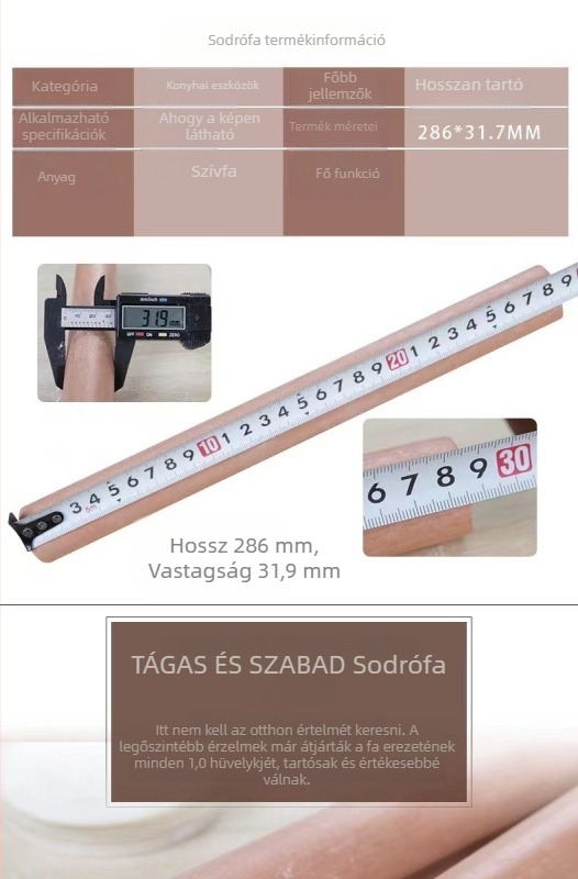 Tömörfa nyújtófa bükkfából