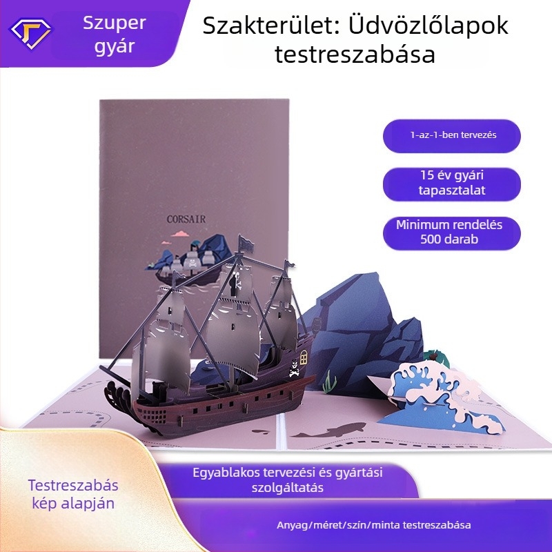 Kiemelkedő minőségű egyetemi felvételi értesítés személyre szabottan – 3D-s pop-up üdvözlőlap személyes fotóval
