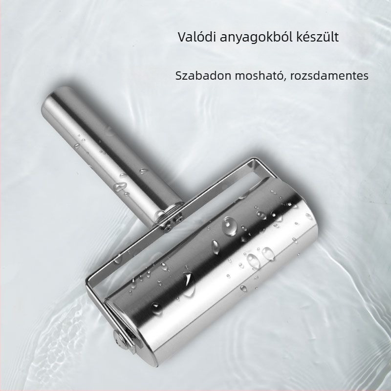 Rozsdamentes acélból készült sodrófa, tapadásmentes felülettel, egykezes használathoz, tészta és gombócok nyújtásához