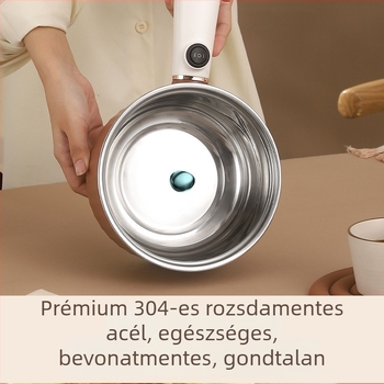 304 rozsdamentes acélból készült, multifunkcionális elektromos főzőedény, 2L, otthoni és kollégiumi használatra, tészta- és forró fazék, minden egyben okos főzőkészülék