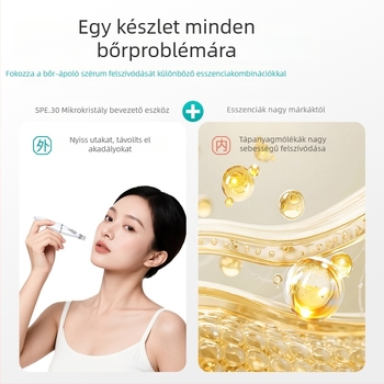 Otthoni mikro-tűs arckezelő eszköz esszencia permeációhoz és nano víz‑fénnyel történő bőrápoláshoz