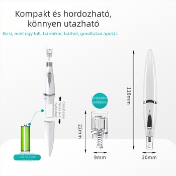 Otthoni mikro-tűs arckezelő eszköz esszencia permeációhoz és nano víz‑fénnyel történő bőrápoláshoz