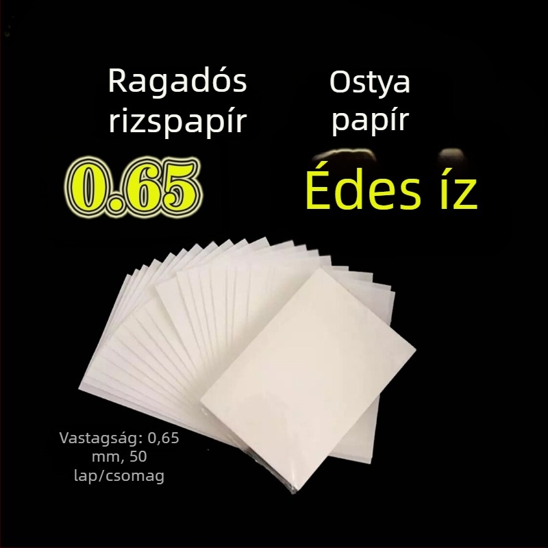 0,65 mm élelmiszerbiztonságos waferszerű papír sütéshez, nyomtatott pillangó- és virágmintával párolt zsemlékhez, vastag változat