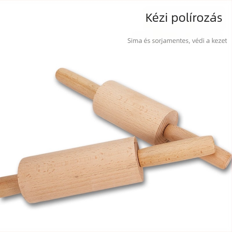 Fából készült sodrófa, egykezes használathoz – könnyű nyújtás, ideális baozi tésztához