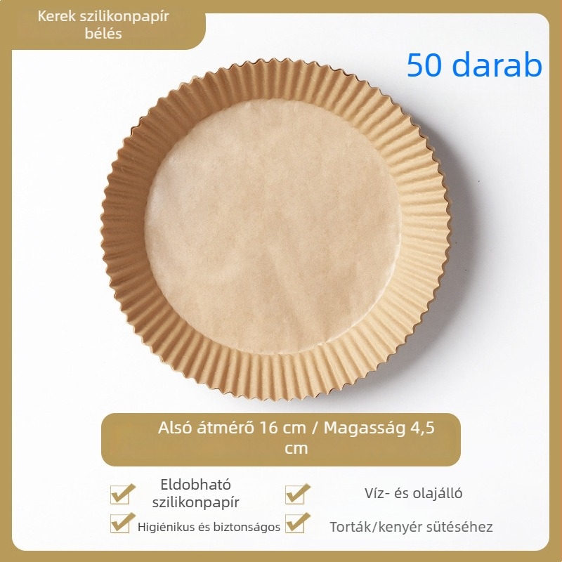 Szilikonos sütőpapír, tapadásmentes, olajfelszívó papír, légsütőhöz
