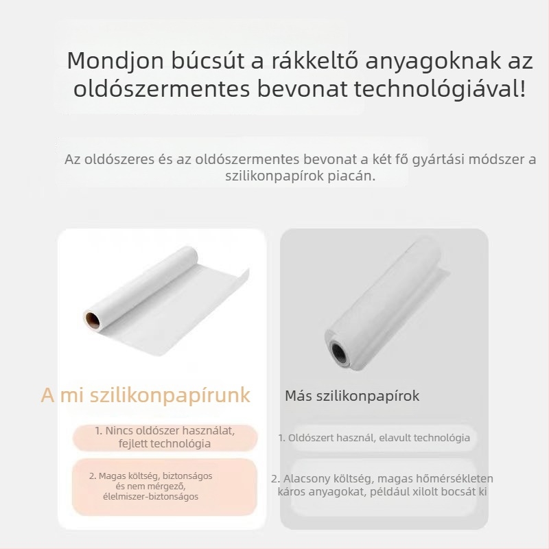 Kettős oldalú sütőpapír zsírfelszívó, grillhez és sütőhöz, olajálló és tapadásmentes, vastag szilikonos bevonatú sütőpapír otthoni használatra