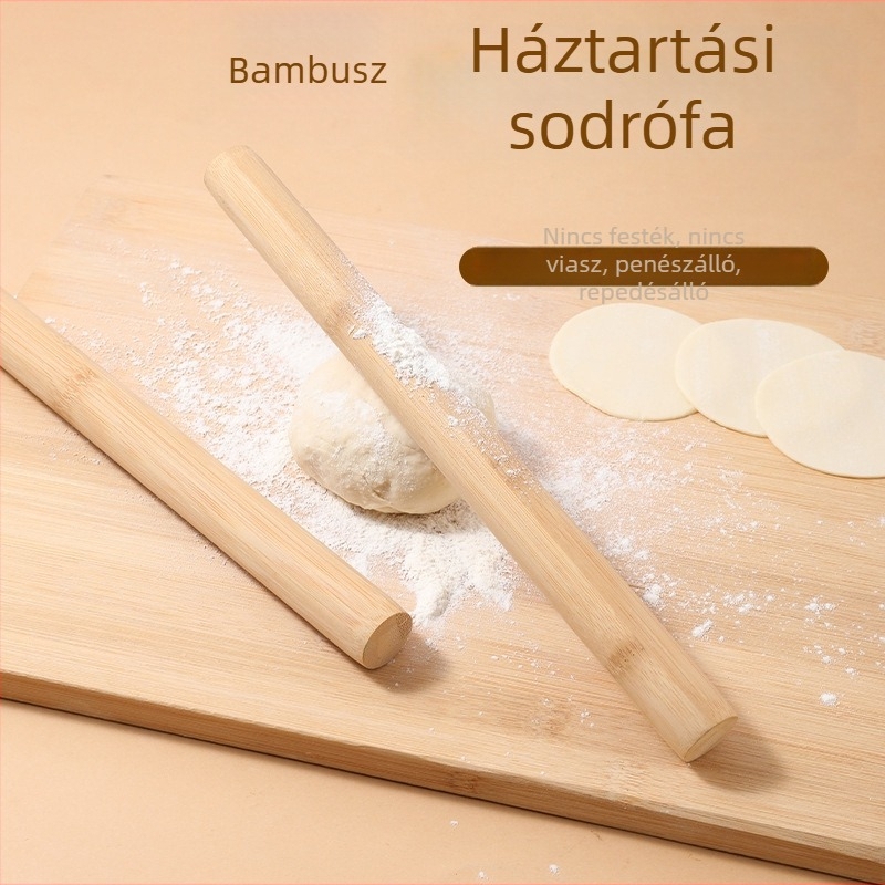 Bambusz konyhai nyújtófa, kis méretű, sütéshez való eszköz