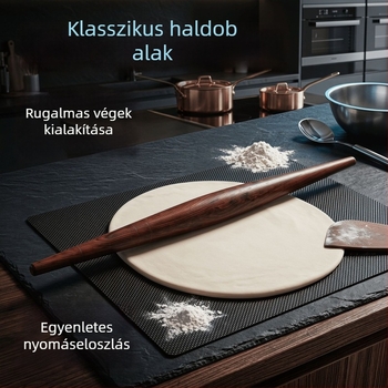 Rózsafa hal alakú tészta nyújtó, tömör faanyagból, nagy méret