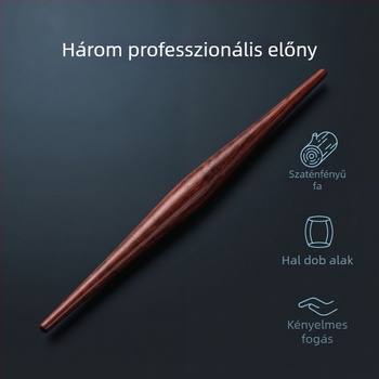 Rózsafa hal alakú tészta nyújtó, tömör faanyagból, nagy méret