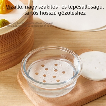 Uyiku Élelmiszer-minőségű egyszer használatos párolópapír, kör alakú perforált, kétoldalas nem tapadó bevonattal, szilikon-olajos bevonattal