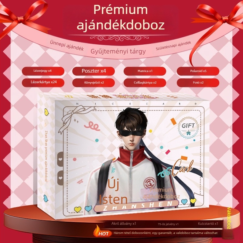 God Slayer Ajándékdoboz és Gyűjtemény – Aranyfóliás standee, Polaroid, Könyvjelző, Postcard, DIY Ajándék