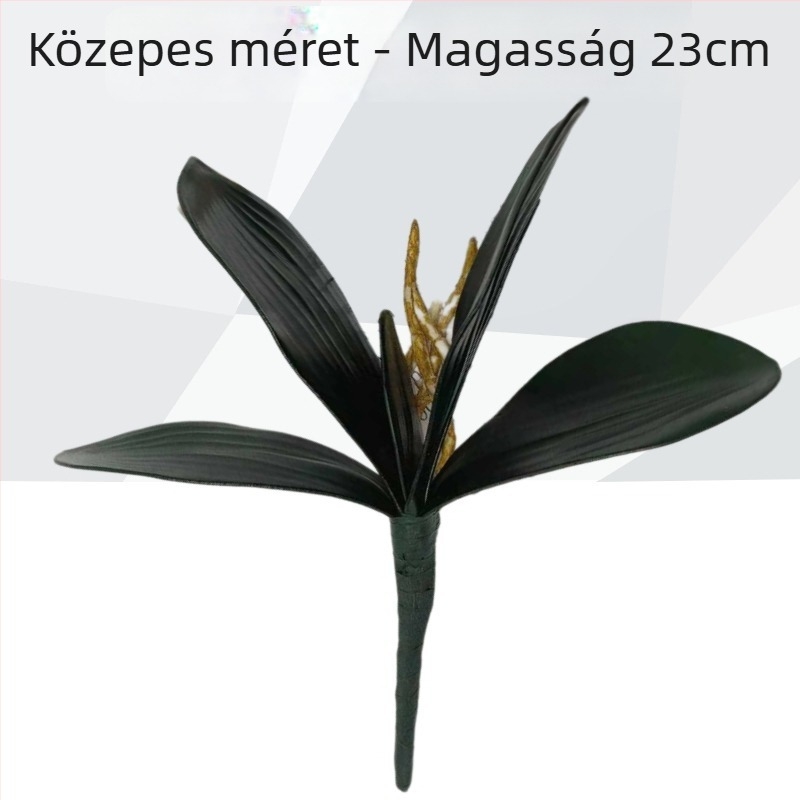 EVA műanyag Phalaenopsis orchidea levelek, sötétzöld, otthoni és szállodai dekorációhoz