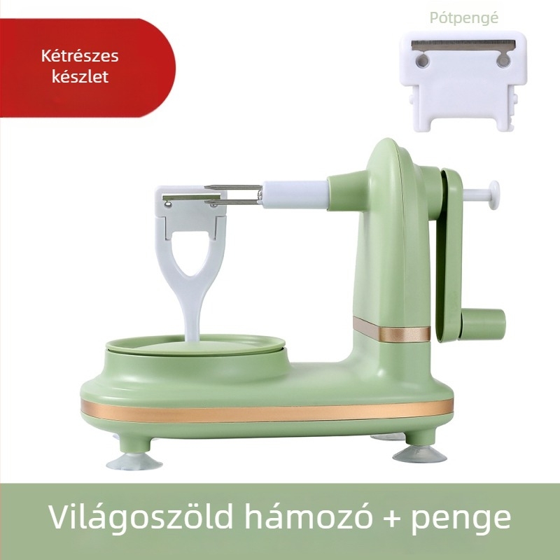 Kézihajtású almahéjító, gyümölcsdaraboló és körtehéjító