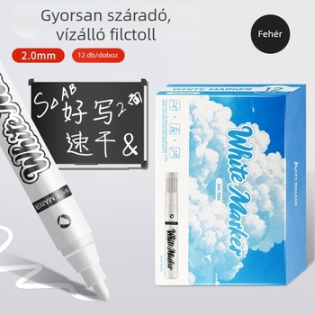 Artwalker fehér olaj alapú marker, gyorsan száradó, vízálló, nem fakul, vékony heggyel – rajzoláshoz és kézi festéshez