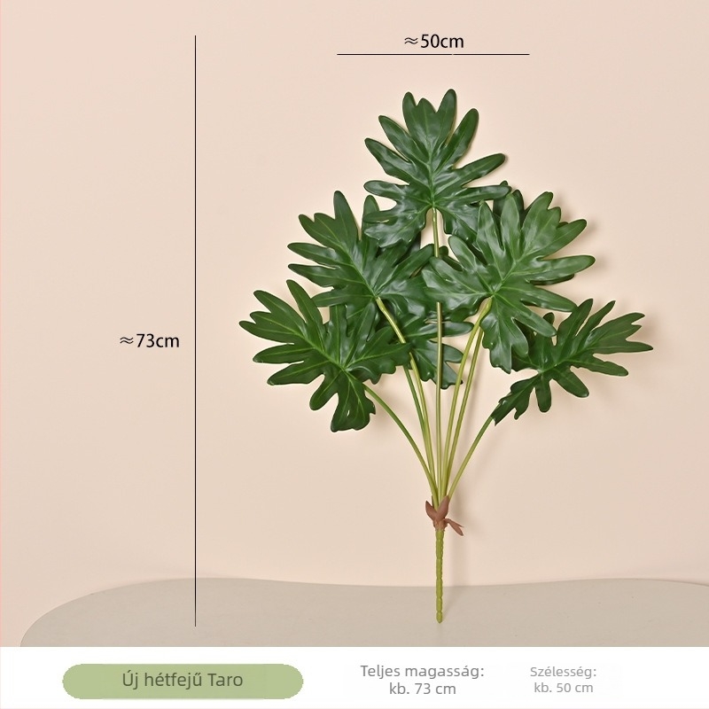 Dekoratív zöld növények tájépítéshez: Monstera levelek, Anthurium levelek és más zöld növények esküvői dekorációhoz