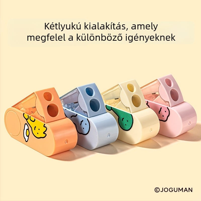 Newsey Ns074-Q Qiaoguman forgó fedelű kétlyukas ceruzahegyező