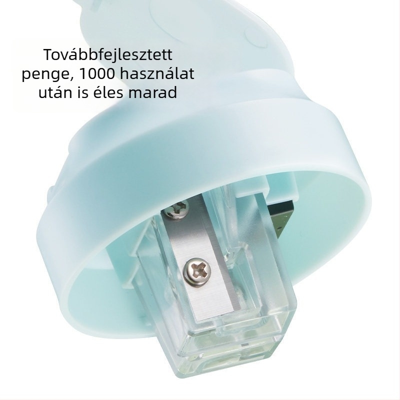 Háromlyukas ceruzahegyező, kézi, hordozható, gyerekeknek