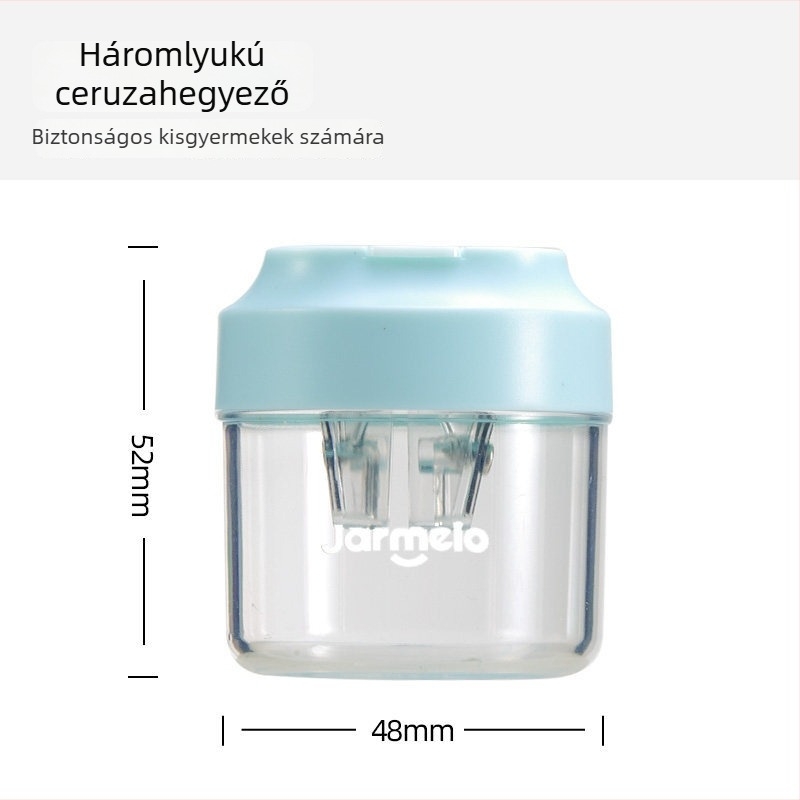 Háromlyukas ceruzahegyező, kézi, hordozható, gyerekeknek